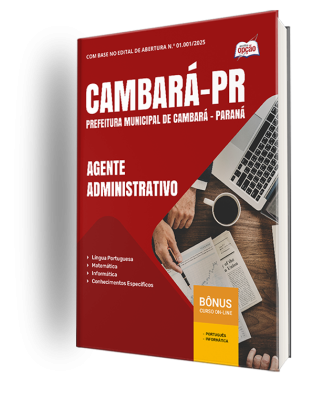 Apostila Prefeitura de Cambará-PR 2025 - Agente Administrativo