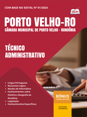 Apostila Câmara de Porto Velho - RO 2025 - Técnico Administrativo