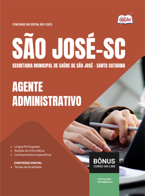 Apostila Prefeitura de São José - SC 2025 - Agente Administrativo