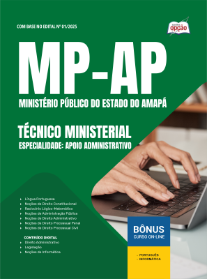 Apostila MP-AP 2025 - Técnico Ministerial – Especialidade: Apoio Administrativo