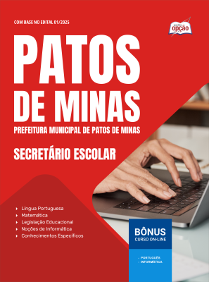 Apostila SME Patos de Minas-MG 2025 - Secretário Escolar