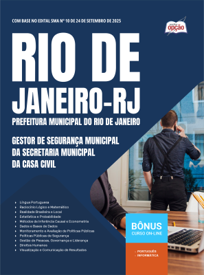 Apostila Prefeitura de Rio de Janeiro - RJ 2025 - Gestor de Segurança Municipal da Secretaria Municipal da Casa Civil