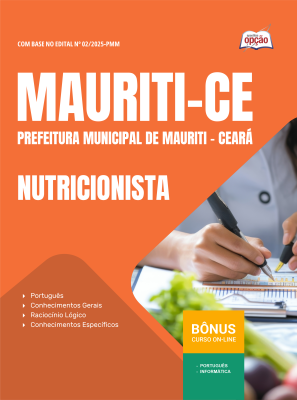 Apostila Prefeitura de Mauriti-CE 2025 - Nutricionista