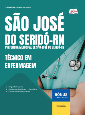 Apostila Prefeitura de São José do Seridó-RN 2025 - Técnico em Enfermagem