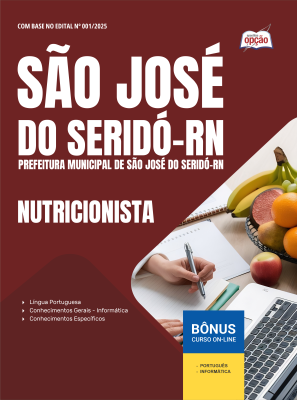 Apostila Prefeitura de São José do Seridó-RN 2025 - Nutricionista