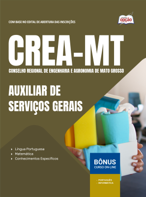 Apostila CREA-MT 2026 em PDF - Auxiliar de Serviços Gerais
