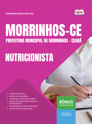 Apostila Prefeitura de Morrinhos-CE 2025 - Nutricionista