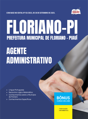 Apostila Prefeitura de Floriano-PI em PDF - Agente Administrativo