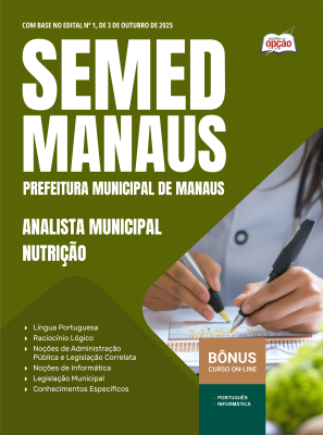 Apostila SEMED MANAUS em PDF - Analista Municipal - Nutrição