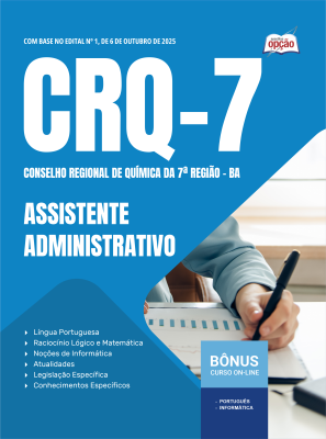 Apostila CRQ-BA (CRQ-7) 2025 - Assistente Administrativo