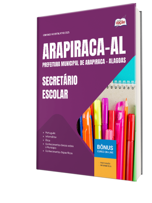 Apostila Prefeitura de Arapiraca - AL 2025 - Secretário Escolar