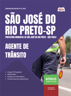 Apostila Prefeitura de São José do Rio Preto - SP 2025 - Agente de Trânsito