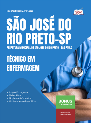 Apostila Prefeitura de São José do Rio Preto - SP 2025 - Técnico em Enfermagem