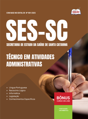 Apostila SES-SC em PDF 2026 - Técnico em Atividades Administrativas
