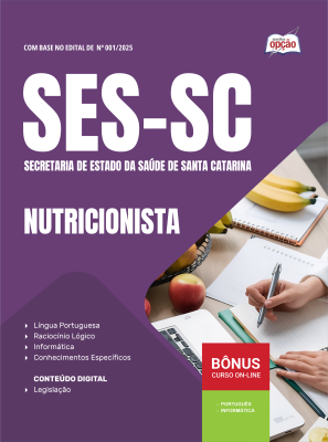 Apostila SES-SC 2026 em PDF - Nutricionista