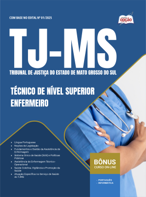 Apostila TJ-MS em PDF 2026 - Técnico de Nível Superior - Enfermeiro