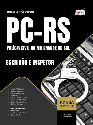Apostila PC-RS em PDF 2026 - Escrivão e Inspetor