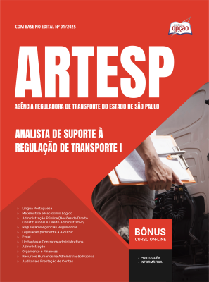 Apostila ARTESP 2025 - Analista de Suporte à Regulação de Transporte I