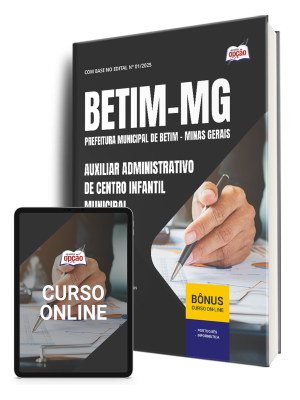 Apostila Prefeitura de Betim - MG 2026 - Auxiliar Administrativo de Centro Infantil Municipal