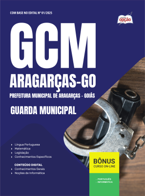Apostila Prefeitura de Aragarças-GO em PDF 2026 - Guarda Civil Municipal