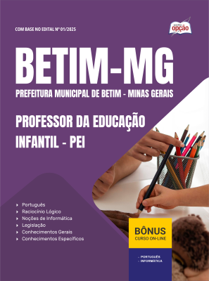Apostila Prefeitura de Betim - MG em PDF 2026 - Professor da Educação Infantil - PEI