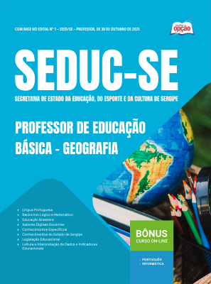 Apostila SEDUC-SE 2026 em PDF - Professor de Educação Básica – Geografia