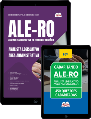 Combo ALE-RO 2025 - Analista Legislativo - Área Administrativa