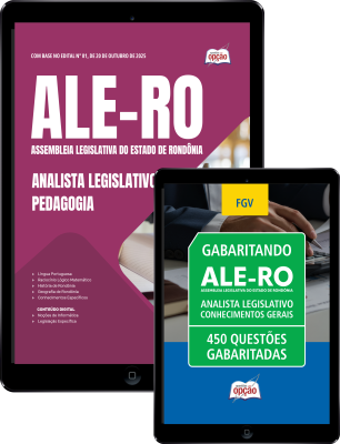 Combo ALE-RO 2025 - Analista Legislativo - Pedagogia