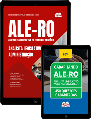 Combo ALE-RO 2025 - Analista Legislativo - Administração