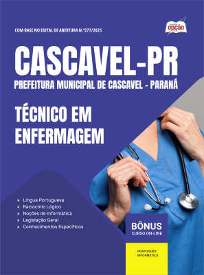 Apostila Prefeitura de Cascavel - PR 2025 - Técnico em Enfermagem