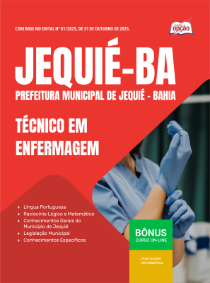 Apostila Prefeitura de Jequié - BA em PDF 2026 - Técnico de Enfermagem