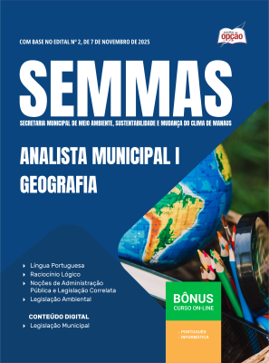 Apostila SEMMAS em PDF 2026 - Analista Municipal I (Geografia)