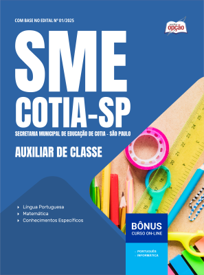 Apostila Prefeitura de Cotia - SP 2025 - Auxiliar de Classe
