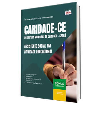 Apostila Prefeitura de Caridade-CE 2025 - Assistente Social em Atividade Educacional