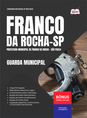 Apostila Prefeitura de Francisco Morato - SP em PDF 2025 - Guarda Civil Municipal