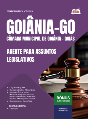 Apostila Câmara de Goiânia - GO 2025 - Agente para Assuntos Legislativos