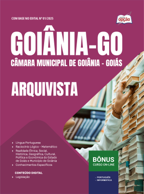 Apostila Câmara de Goiânia - GO em PDF 2026 - Arquivista