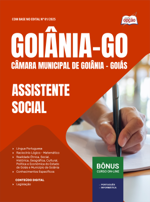 Apostila Câmara de Goiânia - GO em PDF 2026 - Assistente Social