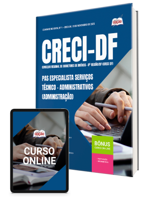 Apostila CRECI-DF 2025 - PAS Especialista Serviços Técnico-Administrativos (Administração)