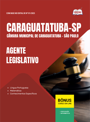 Apostila Câmara de Caraguatatuba-SP em PDF 2026 - Agente Legislativo