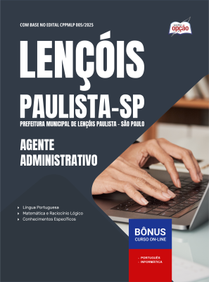 Apostila Prefeitura de Lençóis Paulista - SP em PDF 2026 - Agente Administrativo