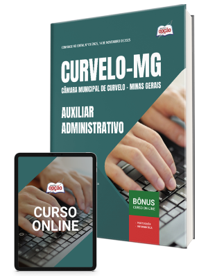 Apostila Câmara de Curvelo-MG 2025 - Auxiliar Administrativo