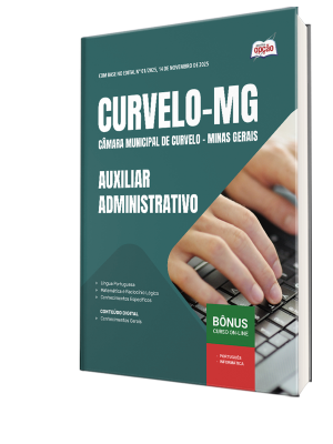 Apostila Câmara de Curvelo-MG 2025 - Auxiliar Administrativo