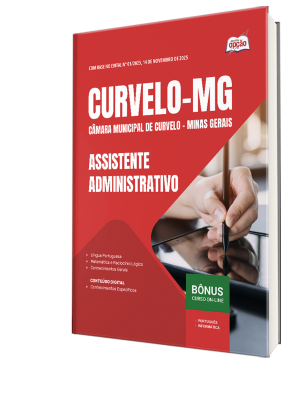 Apostila Câmara de Curvelo-MG 2025 - Assistente Administrativo