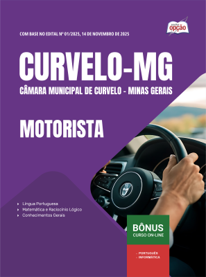 Apostila Câmara de Curvelo-MG em PDF 2026 - Motorista