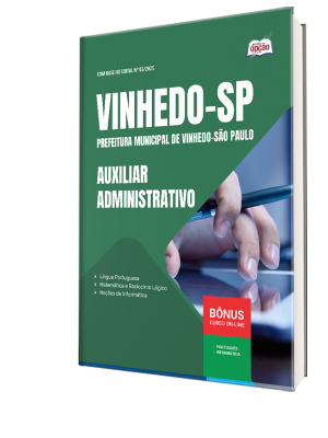 Apostila Prefeitura de Vinhedo - SP 2025 - Auxiliar Administrativo