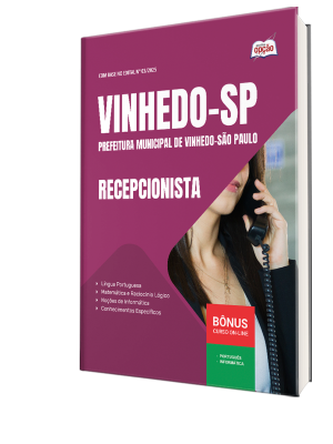 Apostila Prefeitura de Vinhedo - SP 2025 - Recepcionista