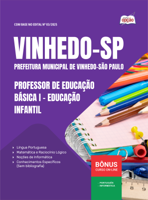 Apostila Prefeitura de Vinhedo - SP 2025 - Professor de Educação Básica I - Educação Infantil