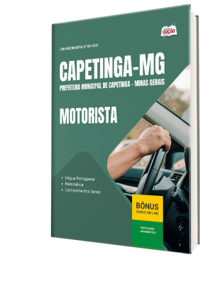 Apostila Prefeitura de Capetinga - MG 2025 - Motorista