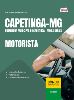 Apostila Prefeitura de Capetinga - MG 2025 - Motorista